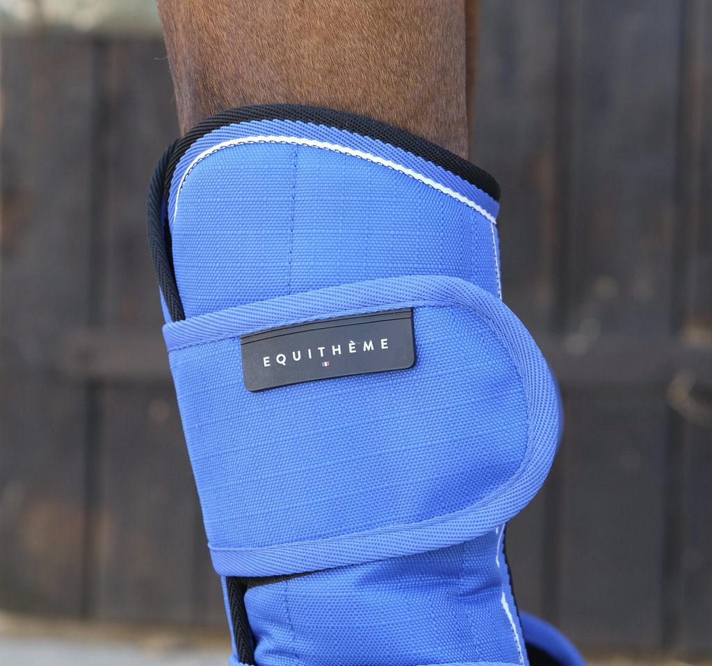 EQUITHÈME "TYREX 1200D" Transportgamaschen, blau/schwarz