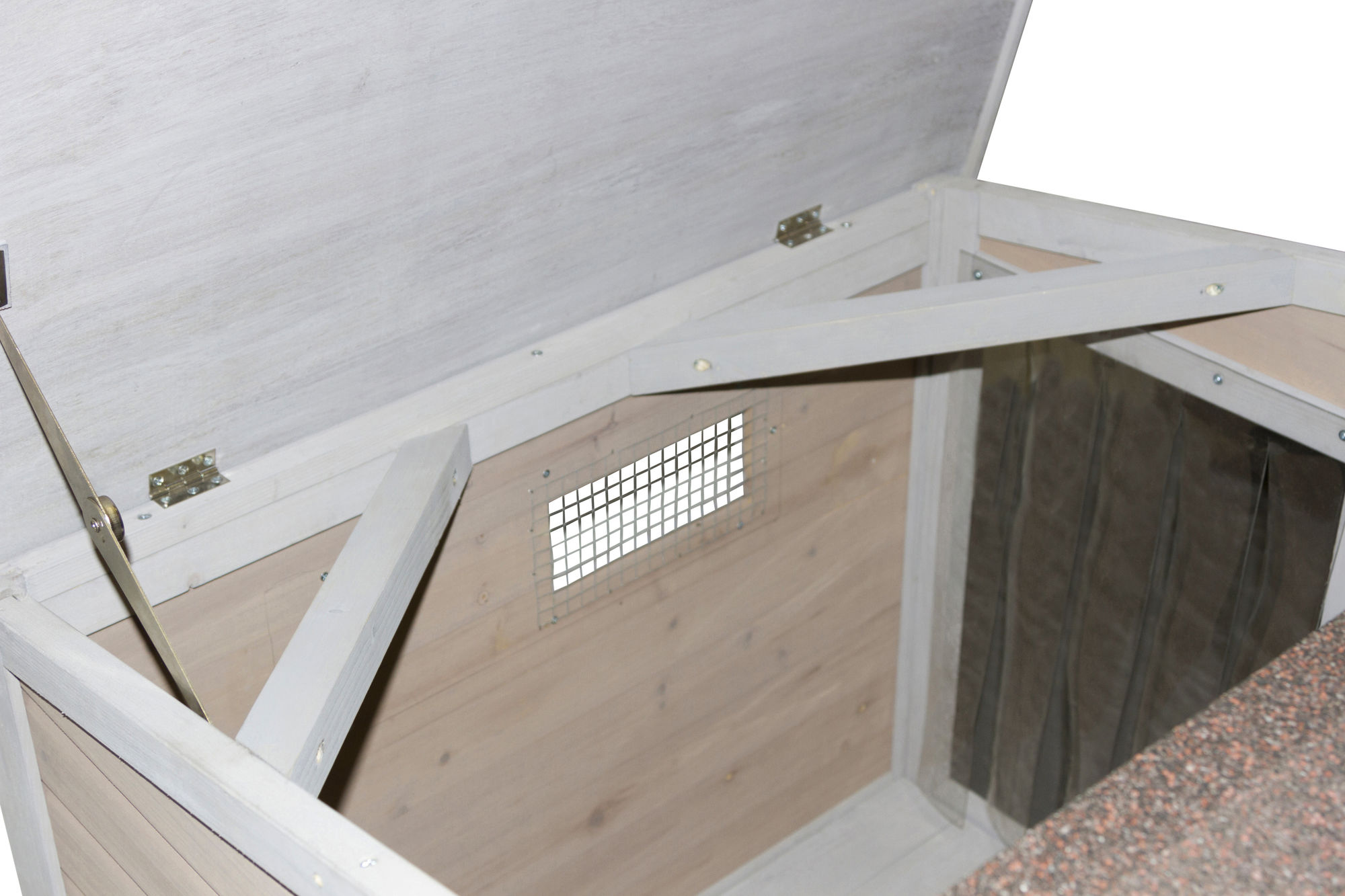 Kerbl Hundehütte "Overview", 134 x 92 x 82 cm, lasiertes Holz