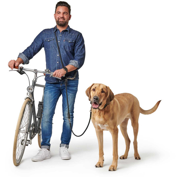 Hunter Fahrrad- und Joggingleine, schwarz, 10/170