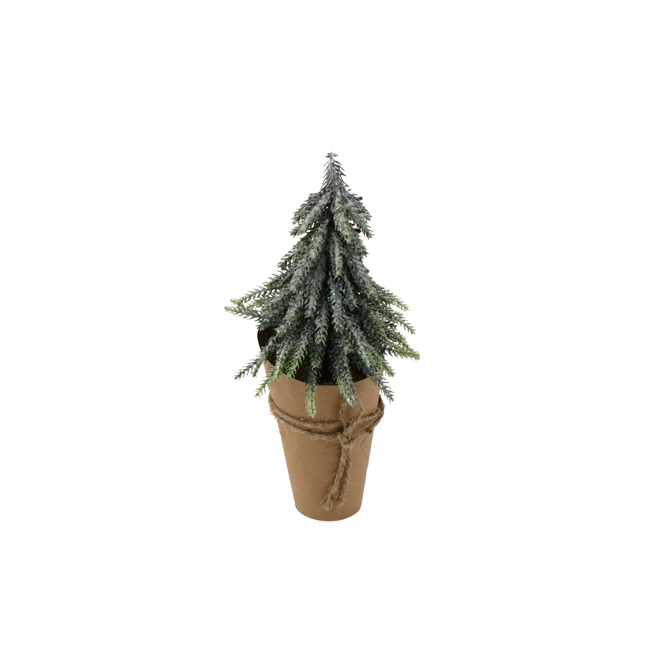 Zuckerhutfichte 2er Set "Wadim" gefrostet Kunststoff  12x27cm Kunstpflanze Weihnachtsdeko
