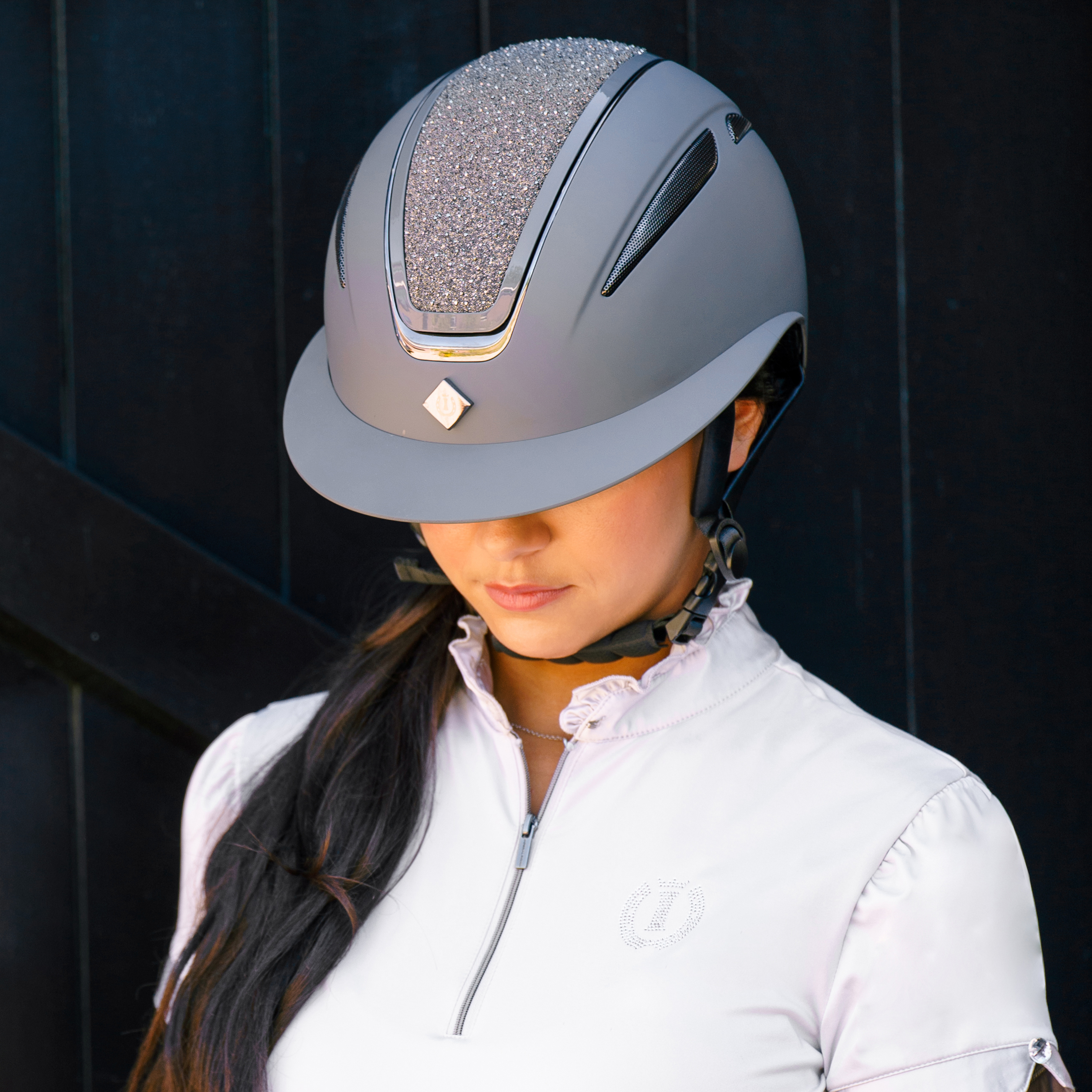 Imperial Riding Reithelm IRHOlania Deluxe big visor,schwarz, L ,Sale