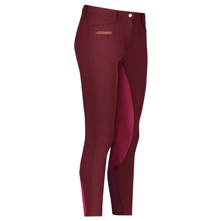Euro-Star Reithose "Cara", Vollbesatz, Polyamid, Elasthan, bordeaux