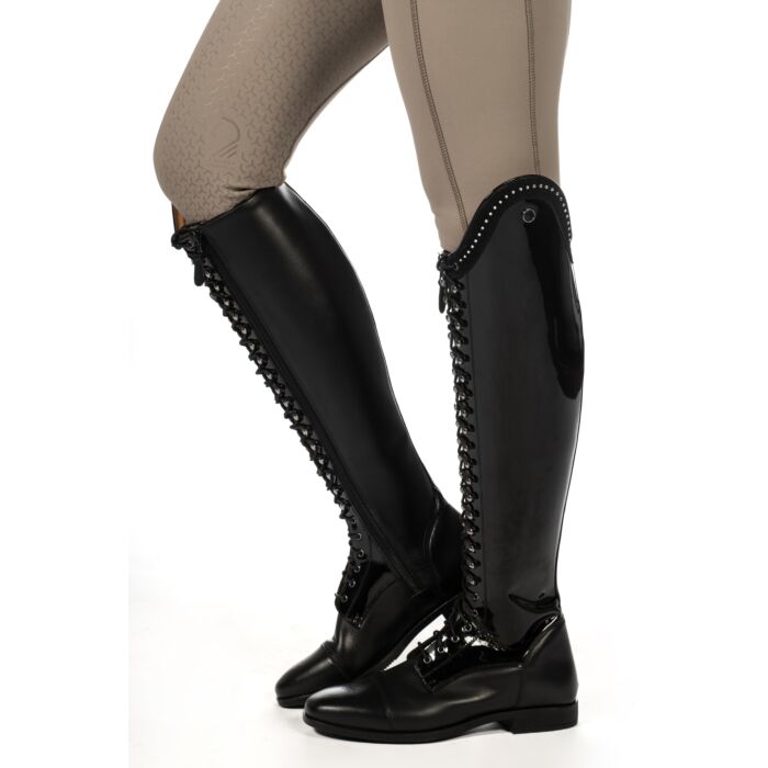 HKM Reitstiefel "Amalfi Lack", kurz/Standardweite,schwarz