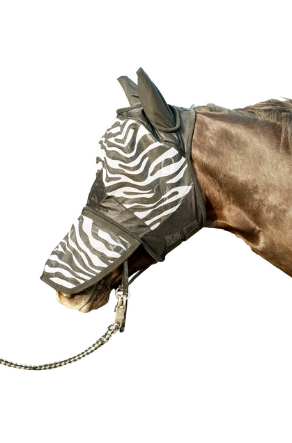 Fliegenschutzmaske "Zebra" mit Nüsternschutz