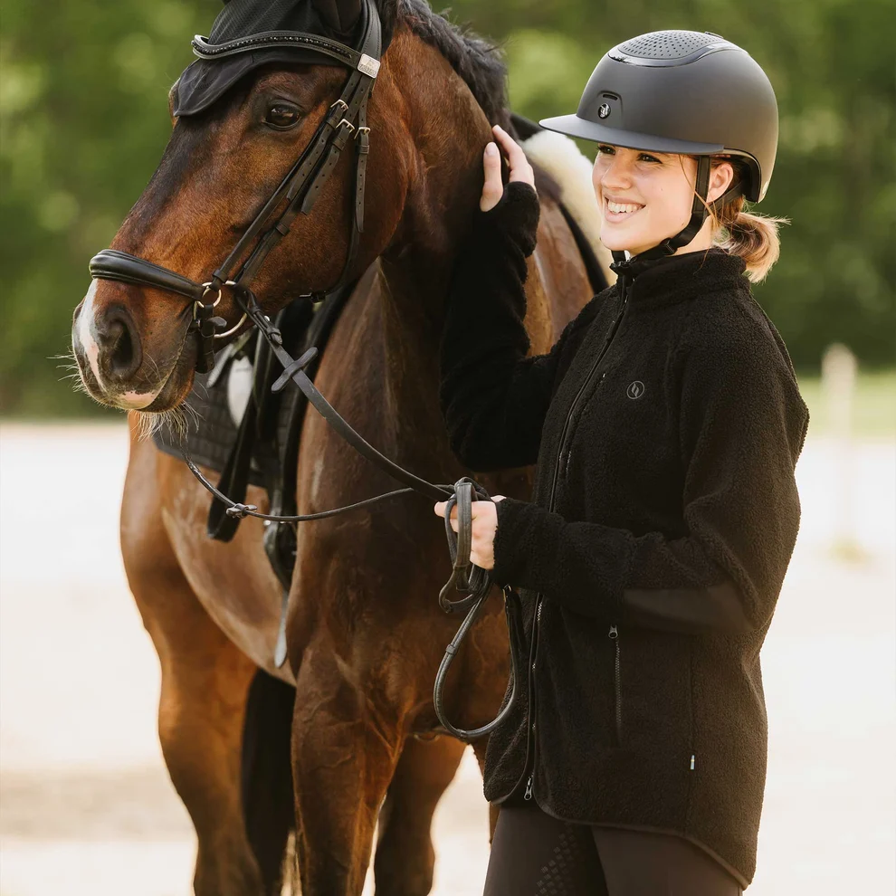 Back on Track OUTTRAKK Teddyfleece-Jacke ,schwarz