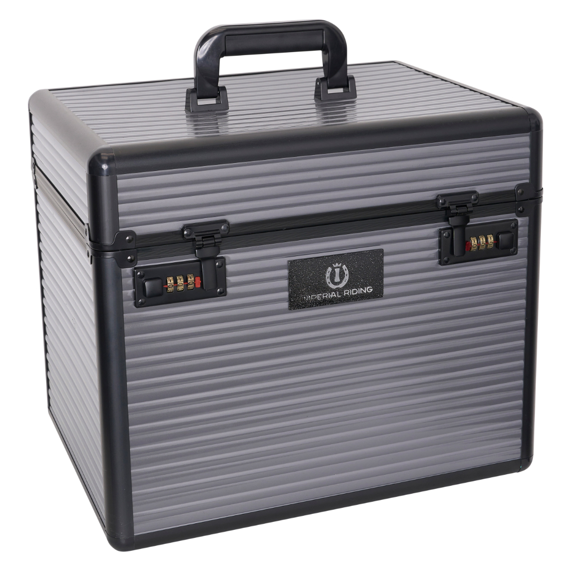 Imperial Riding Grooming Box klassisch in dunkelgrau Putzbox 38x28x32cm