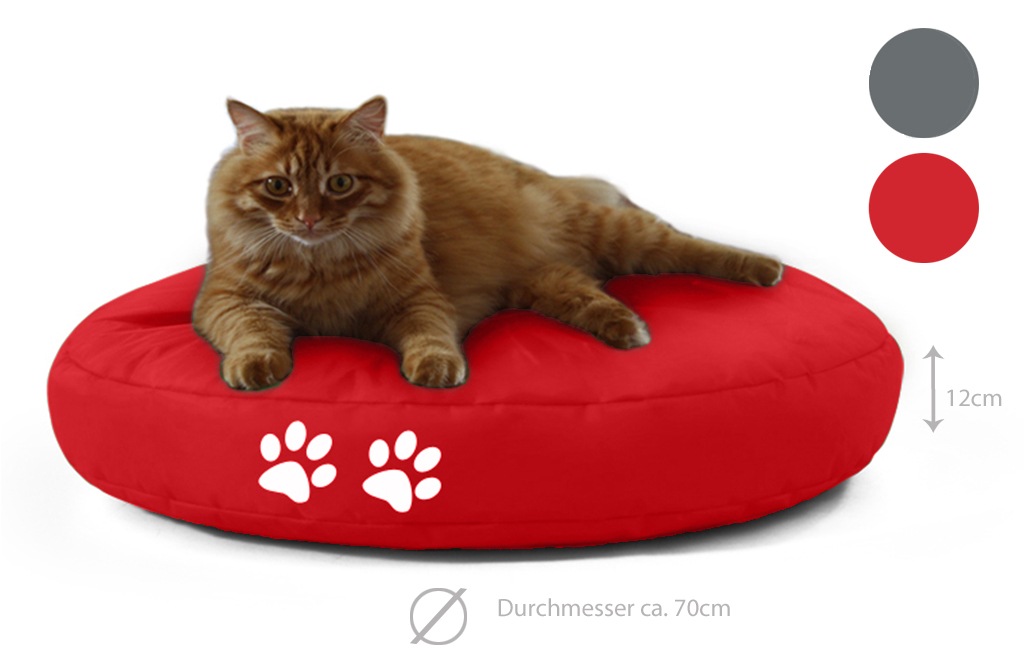 Kinzler Hunde-/Katzenbett, 70 x 12 cm, Hundekissen, Tierliegeplatz, Outdoorfähig