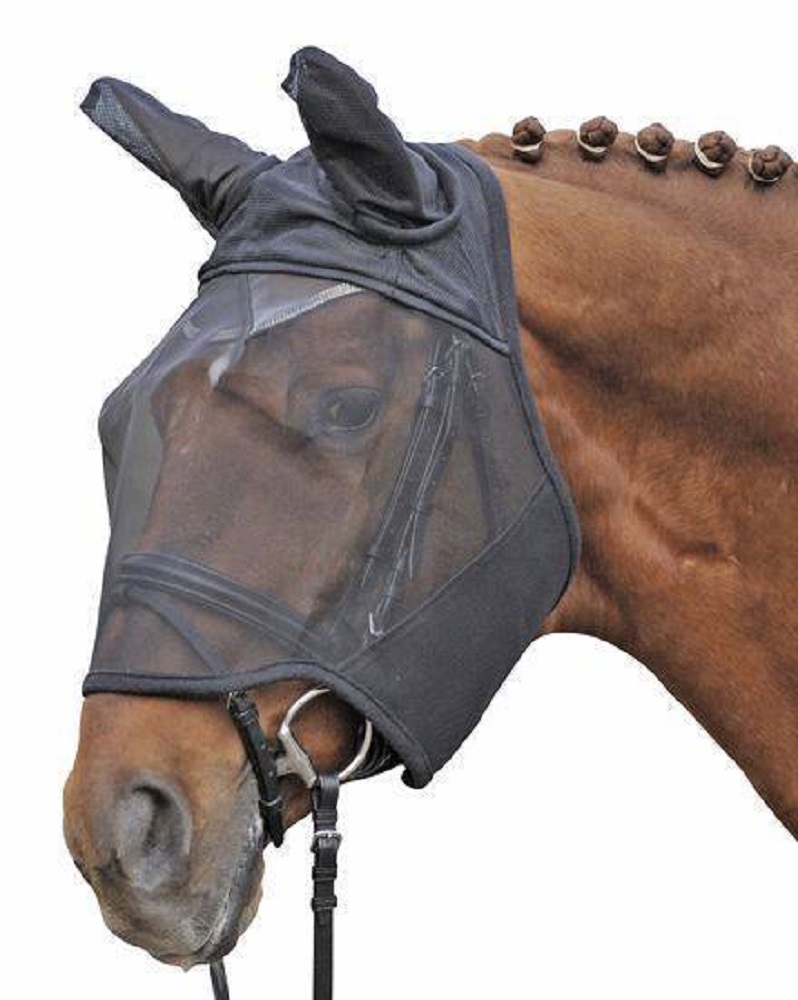 Fliegenschutzmaske, schwarz