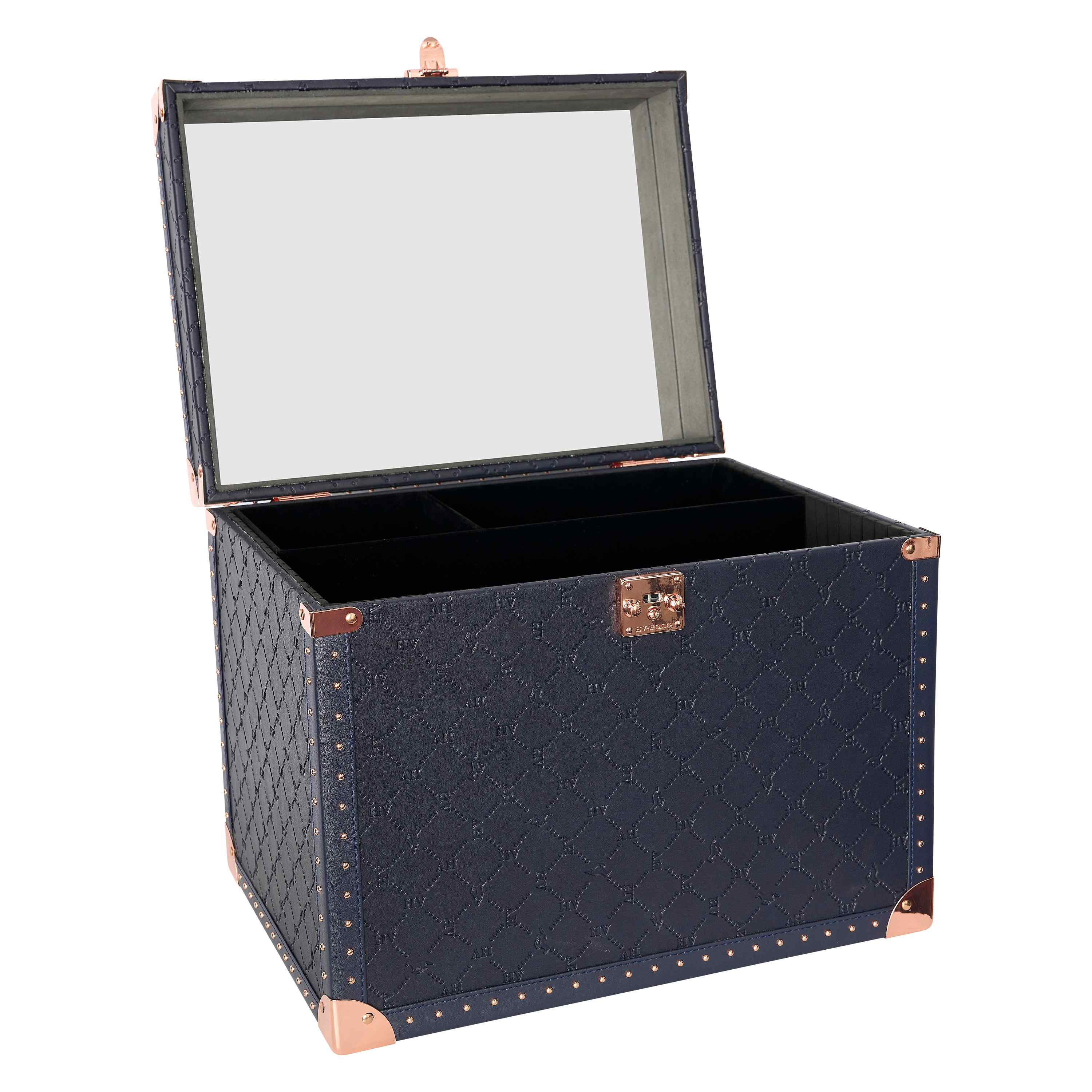 Imperial Riding Grooming Box HVPLuxury Navy Putzbox 39x29x31cm mit Spiegel