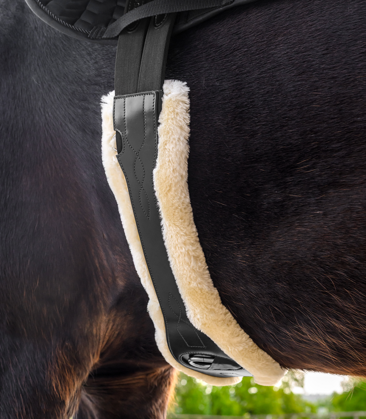 Waldhausen Ledersattelgurt mit ECO Wool