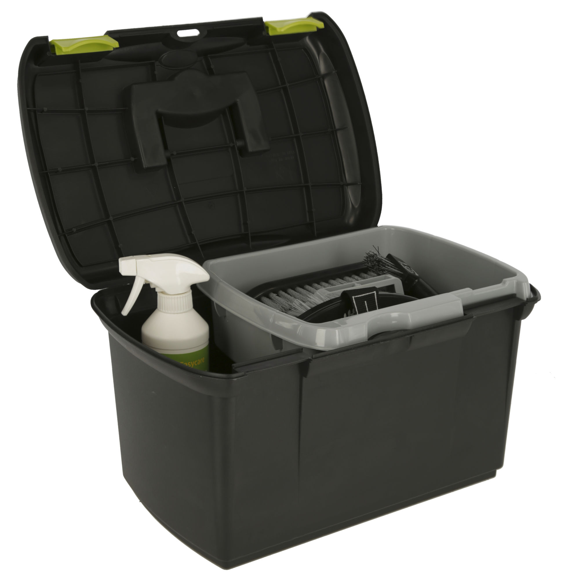 Kerbl Putzbox "Arrezzo", schwarz/pistazie, 40,6 x 25,2 x 24,4 cm