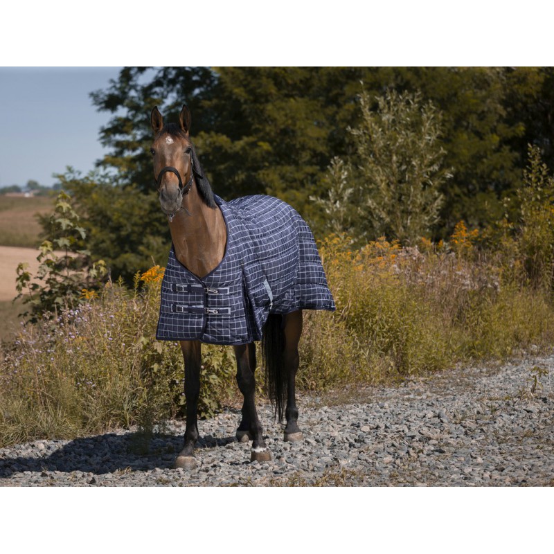 EQUITHÈME "Colorado", Stalldecke, Pferdedecke, blau/hellblau