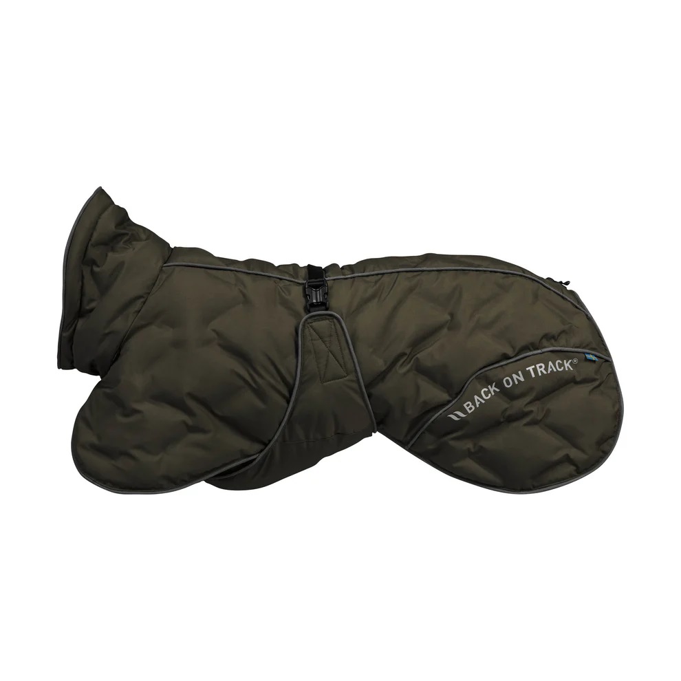 Back on Track  Thermo-Hundemantel "BAY",hoch  angesetzter Schwanz,Olivgrün,55cm,Sale