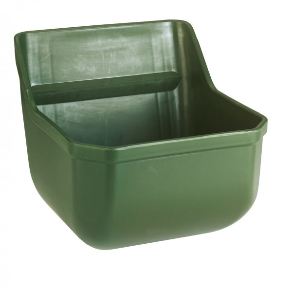 Kerbl Futtertrog, 9 Liter, 33 x 28 x 33,5 cm, dunkelgrün, Kunststoff
