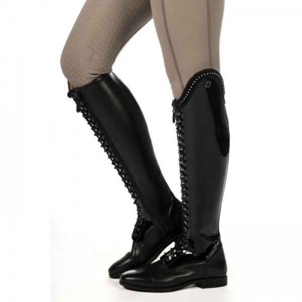 HKM Reitstiefel &quot;Amalfi Lack&quot;, normal/extra weit,schwarz