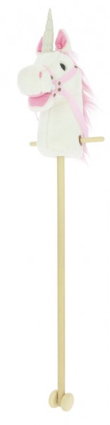 Equi-Kids Steckenpferd, 95 cm, Einhorn weiß/rosa