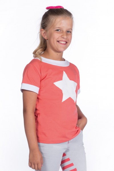 T-Shirt "Bibi & Tina Star", orange/weiß