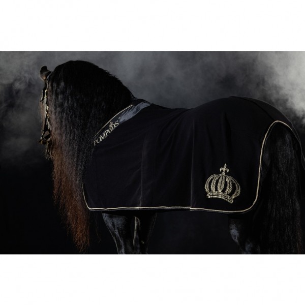 Glööckler Abschwitzdecke "Pompöös Goldenline", schwarz