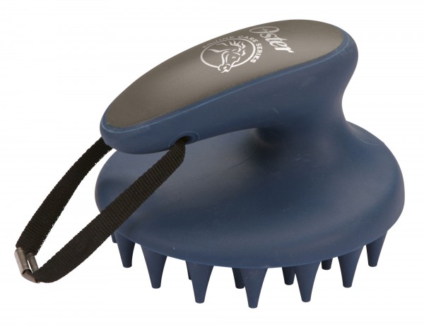 Oster Gumminoppenstriegel, blau, grob